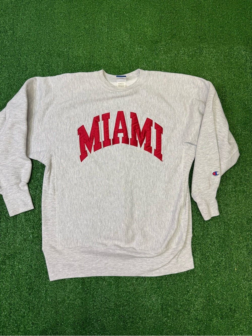 Vintage  Champion University of Miami Crewneck Sweatshirt Size Large